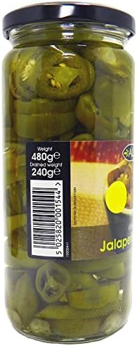 Aleyna - Sliced Green Jalapenos - 480g (Pack of 2)
