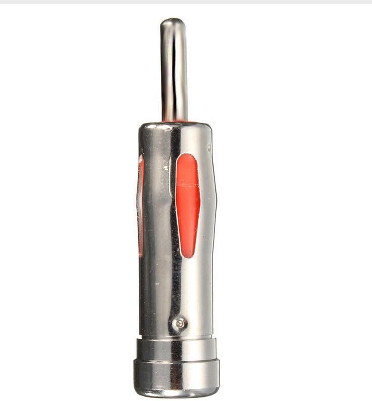 ISO to DIN Plug Pin Adapter, Car Aerial Antenna Adapter Connector for Vehicle Car Audio Radio Head Unit Stereo Receiver, Red,1 Pack