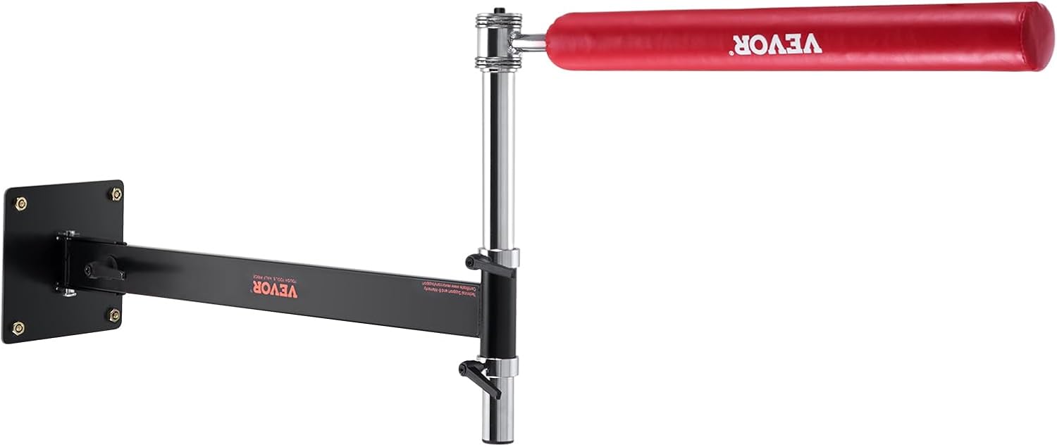 VEVOR Wall Mount Boxing Spinning Bar, Adjustable Punching Spinning Bar, Boxing Speed Trainer with Gloves, Black Reflex Boxing Bar, Boxing Training Equipment for Kickboxing, MMA, Stress Relief, Fitness