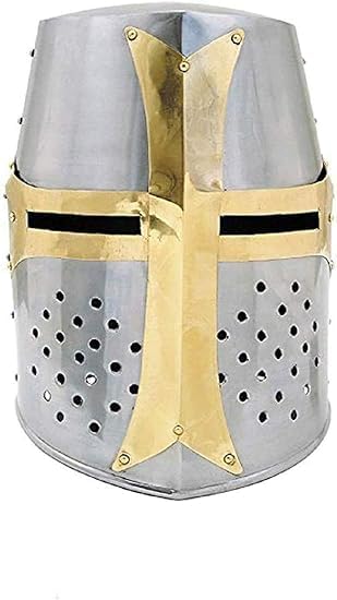 Medieval Era Warrior Helmet | Barbuta Crusader Knight Templar Armour Greek Steel