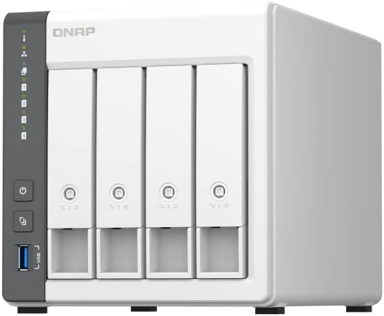 QNAP TS-433-4G-US 4 Bay NAS with Quad-core Processor, 4 GB DDR4 RAM and 2.5GbE Network (Diskless)