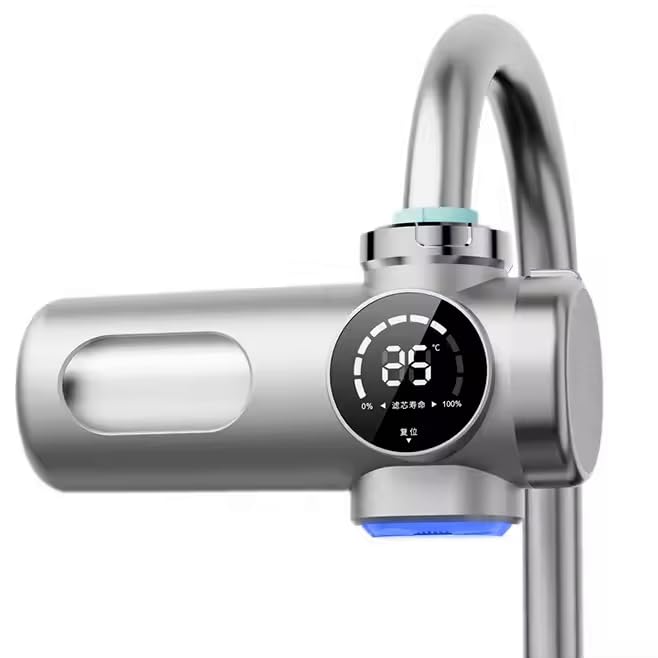 RefreshRain 12-Stage Water Purifier with UV Sterilization, Chlorine Removal & Real-Time Temperature Display | High-Flow 1L/min | Scale Inhibitor | 1000L Capacity | Under Sink/Countertop Filter