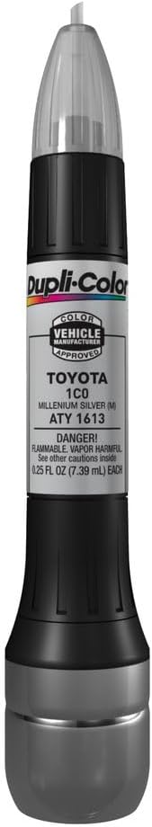 Dupli-Color Scratch Fix All-in-1 Touch Up Paint, Gloss, Millenium Silver (M), .50 fl. oz.