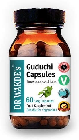 DR WAKDE'S Guduchi Capsules (Tinospora cordifolia) - 60 Veg Caps | 100% Pure, All-Natural Supplement | Vegan, Plant-Based, Supports Immune Health and Vitality