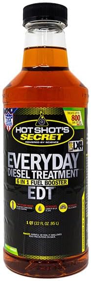 Hot Shot's Secret Everyday Diesel Treatment 32oz, 6-in-1 Diesel Additive - Injector Cleaner, Fuel System Cleaner, Fuel Additive Boosts Cetane