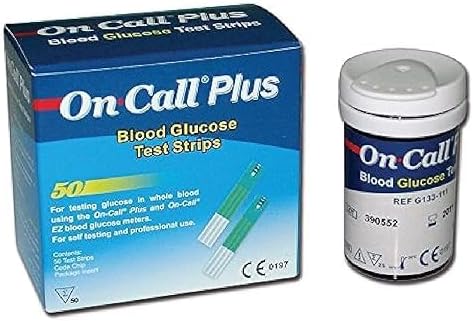 generic Blood Glucose Test Strips, 50 Count, Compatible with On Call Plus II Meters