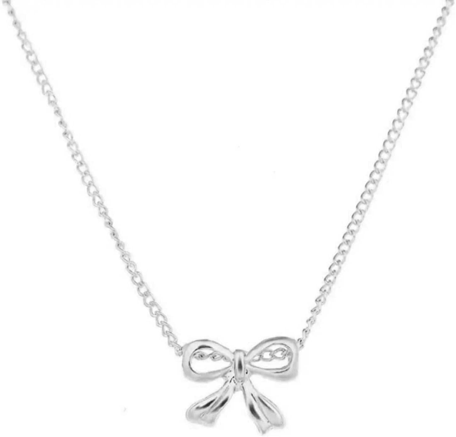 Necklaces for Women,Womens Necklace,Gold Bow Necklace Dainty Gold Necklace Bow Necklace Stack Cute Tiny Bow Pendant Necklace Trendy Necklaces Cute Jewelry for Gift Women Womens Jewelry