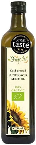 Organic Sunflower Oil 750ml - Cold Pressed All-Purpose Cooking Oil - Great Taste Award Winner