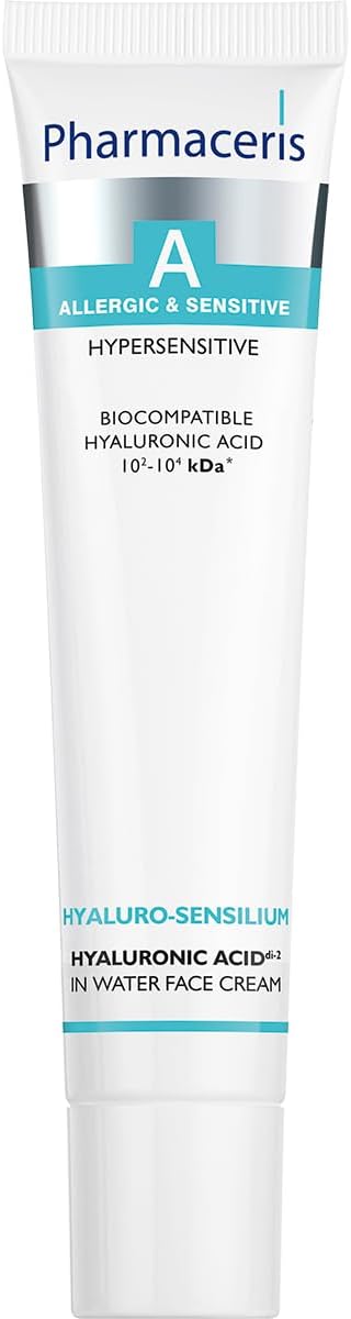 Pharmaceris A Hyaluro-Sensilium, Face Cream, Hyaluronic Acid in Water Cream for Allergic and Sensitive Skin, Soothes Irritations - 40 ml