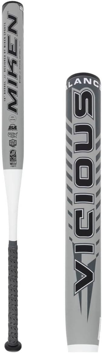 Miken Vicious 14" Balanced Dual Stamp Slow Pitch Softball Bat: MV14B1