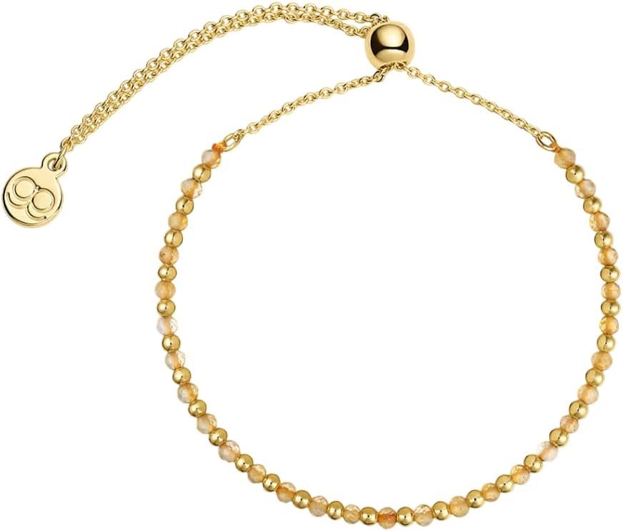 gorjana - Power Gemstone Brooks Bracelet - 18k Gold-Plated Brass - Genuine Gemstone Selection - Adjustable Closure - Elegant and meaningful design