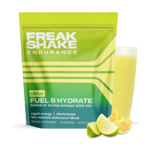 Freak Shake Endurance Fuel & Hydrate Drink Mix - 20 Servings - Carbohydrates, Electrolytes & Antioxidant Bio-nutrients for endurance exercise, performance & resilience
