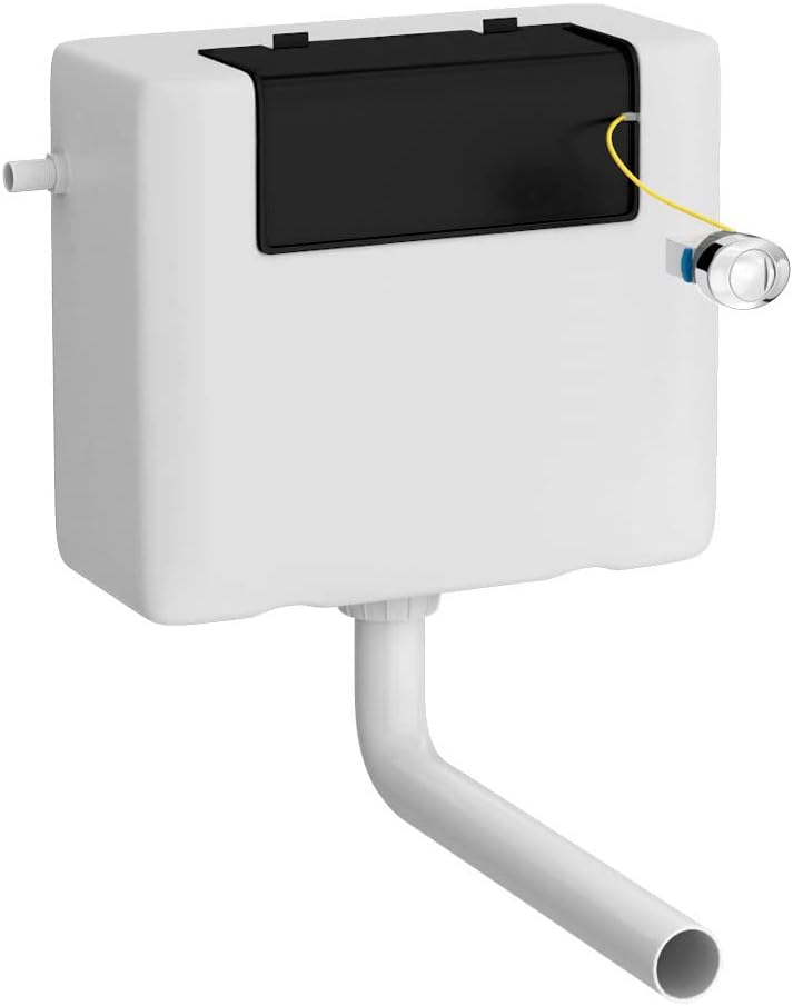 ECOSPA Concealed 3/6 Litre Dual Flush WC Toilet Cistern with Front & Side Access Including Valves and Flush Button • Left Water Entry • WRAS Approved and Simple to Install