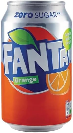 Fanta Zero Orange Cans - 330ml (Case 24)