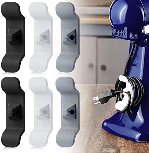 Cord Organizer for Appliances, 8 Pack Upgraded Kitchen Appliance Cord Organizer Stick On Appliance Wire Organizer Wire Wrapper for Kitchen Appliances Mixers, Coffee Maker, Pressure Cooker