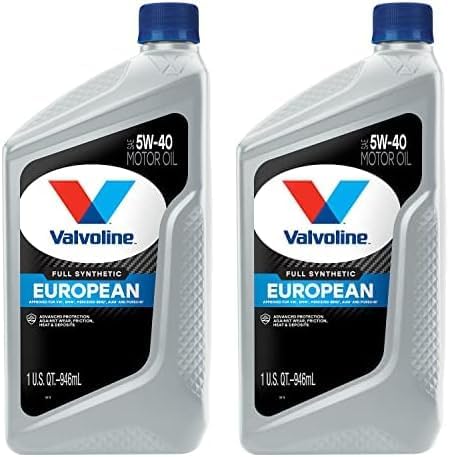 Valvoline European Vehicle Full Synthetic SAE 5W-40 Motor Oil 1 QT (Pack of 2)