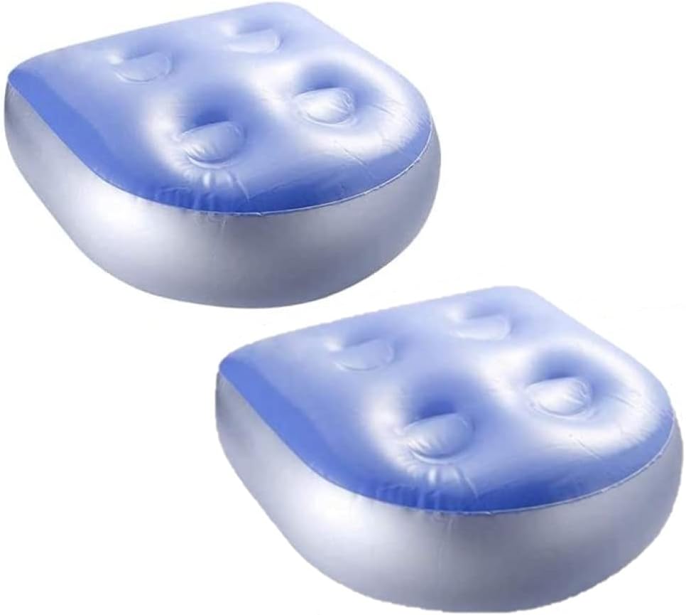 LATERN 2Pcs Inflatable Booster Seat, Hot Tub Cushion Spas Booster Seat Back Pad with 4Pcs Suction Cups for All Spas and Hot Tubs (47 x 37cm)