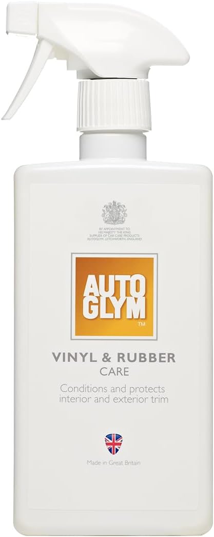 Autoglym Vinyl And Rubber Care, Fresh Lemon Scented Interior Car Cleaner Spray Designed To Protect Your Dashboard And Other Interior Plastics, White, 500 ml (Pack of 1)