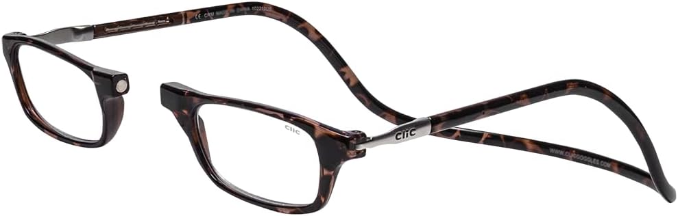 Clic Magnetic Reading Glasses for Men or Women, Computer Readers, Original (Small-Medium Size)