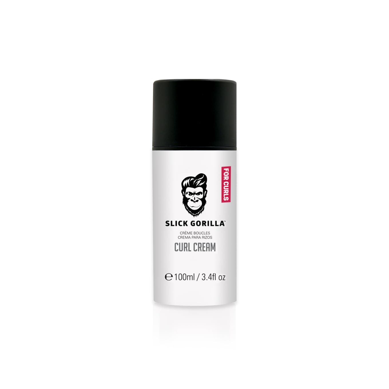 Slick Gorilla Curl Cream for Men | 3.38 Fl Oz (100 ml) | Paraben Free Moisturizing Styler | Lightweight Hold for Wavy & Curly Hair | Frizz Control | Curl Enhancer | Non-Greasy | For Daily Use