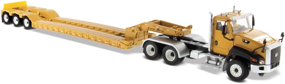 Diecast Masters Cat Caterpillar CT660 Day Cab with XL 120 Low-Profile HDG Lowboy Trailer and Operator Core Classics Series 1/50 Diecast Model 85503 C