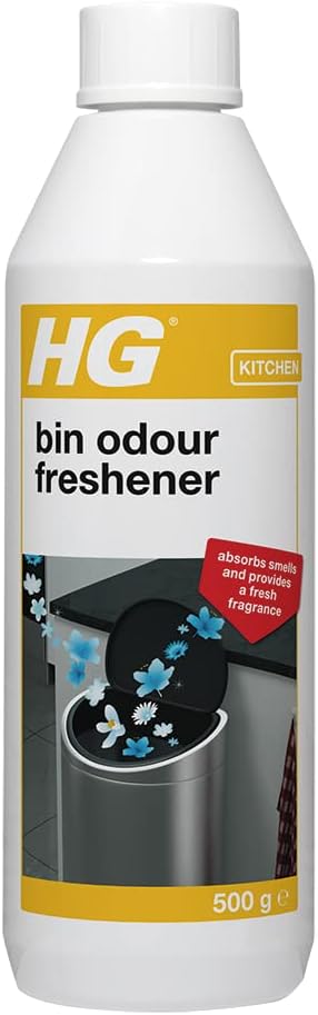 HG Bin Odour Freshener | Deodoriser & Odour Remover for Nappy, Wheelie, Kitchen & Compost Caddies | Fresh Scent | 500g