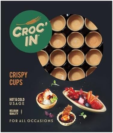 CROC'IN - Sweet Premium Tartlet Shells - Edible Mini Pastry Cases for Dessert - Artisanal Confection - 60 Pieces