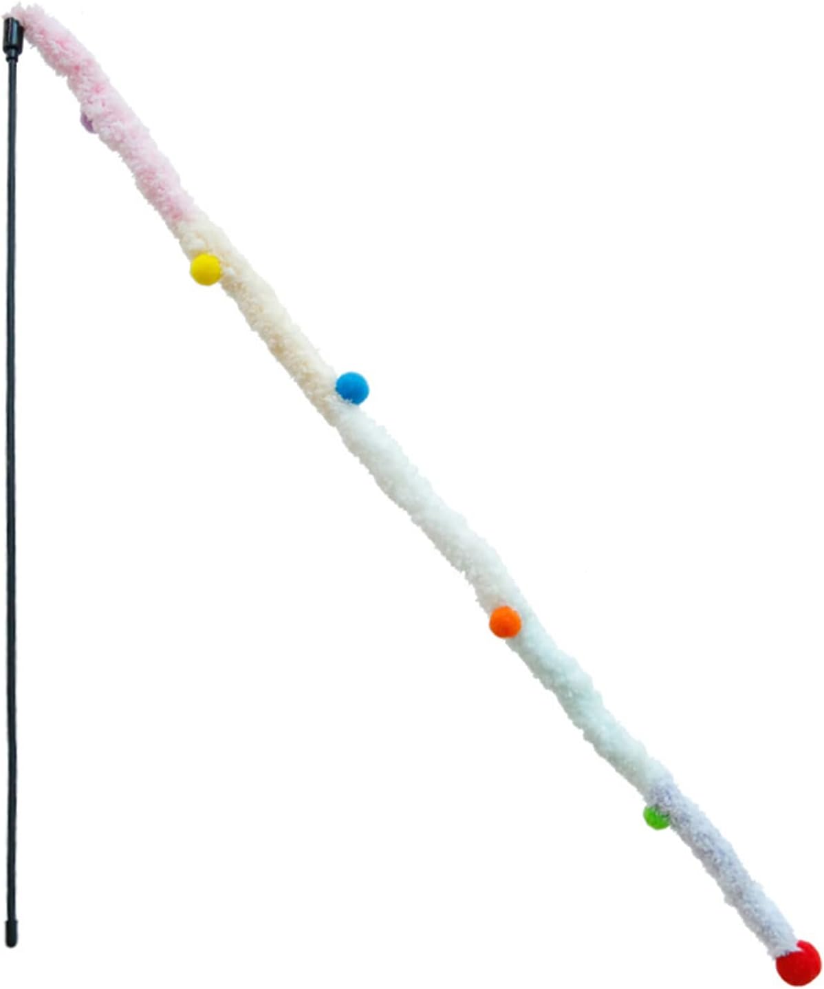 Funight Cat Teaser Stick Cat Playing Teaser Wand Toy Bite-resistant Pet Accessories Multicolor