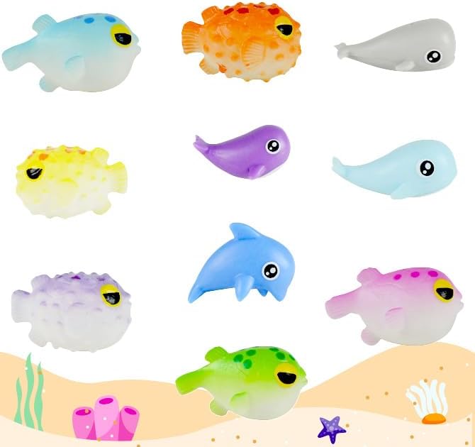 Sea Animals Mini Toys - 100pcs Bulk Sea Creatures - Easter Egg Fillers, Party Favors, Classroom Prizes, Vending Machine Toys