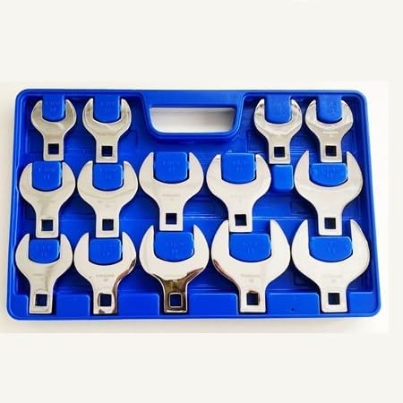 Unibos | 14 Pieces Jumbo Crowfoot Wrenches | Starting from 27 mm to 50 mm | 1/2โ Drive | Comes with Carry Case (14)