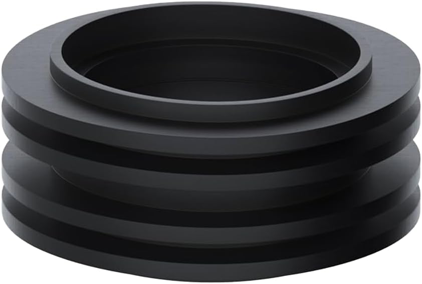 PlumbEZ Universal Black Rubber Flush Pipe Washer Inlet Pan Connector for Toilet Cistern - Low Level Flush Cone Seal Creates a Leak Free Internal Toilet Seal Between The Pipe and The Toilet Pan