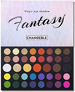 40 Colors High Pigmented Shimmer Matte Eyeshadow Makeup Palette Full Spectrum Artist Glitter Metallic Waterproof Creamy Blendable Eye Shadow Cosmetics (Color 1)