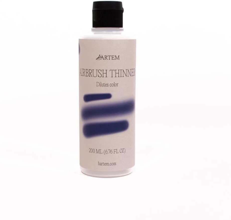 Hartem - Airbrush Thinner 200 ml (6.76 Fl Oz) with Anti-Spill Cap | Thins Paints, Increases Fluency and Delays Drying Inside The Airbrush