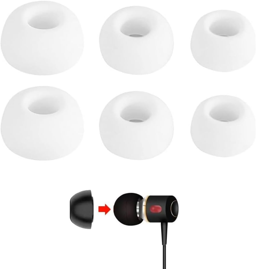 Just Accessories 18 X White Replacement Silicone In-Ear Earphone Headphone Earbuds Tips Gels Eartips Rubber Spare (All Small)