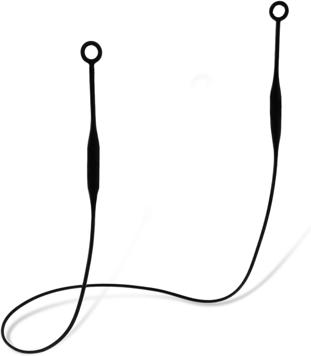 Ptwola 1 Pcs Earplug Lanyard Magnetic Tug-Resistant Safety Earplugs Cord Silicone Removable Ear Plugs Link Cord Flexible Headphones Anti-Lost Sports Lanyard Accessories (Black, 62.5cm/24.6 inches)