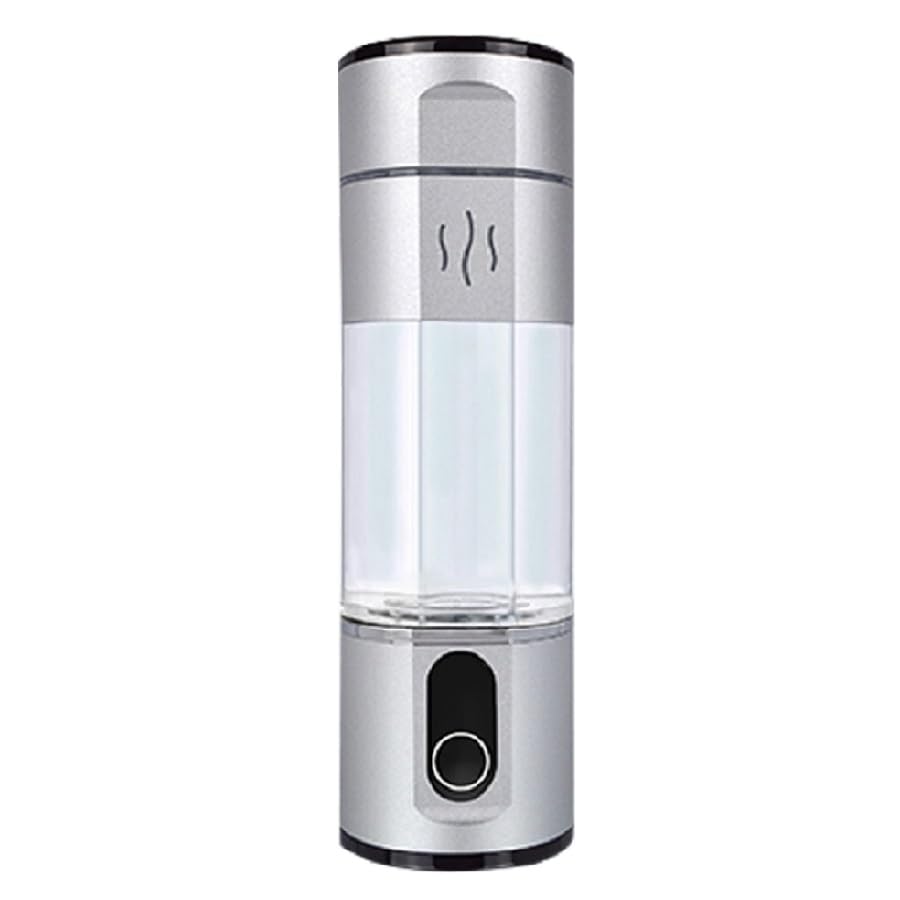 Alkadrops Portable Hydrogen Rich Water Maker Bottle 5000PPB Concentration PEM Membrane SPE Technology Type-C Recharge (Silver)
