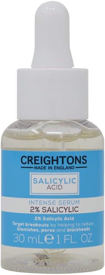 Creightons Salicylic Acid Intense Serum 2% (30ml) – Reduces Blemishes, Pores & Blackheads | Dermatologically Tested, Vegan & Cruelty-Free | For Oily/Blemish-Prone Skin