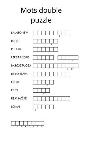 Mots double puzzle (French Edition)