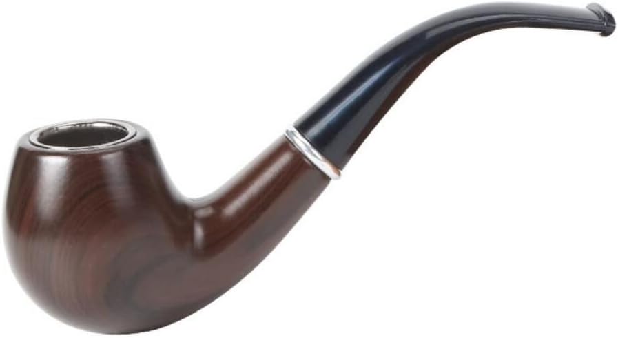 Wooden Smoking Pipe, Classical Detachable Cigarette Tobacco Smoking Pipe Fathers Day Gift, Smoking Wooden Pipe Tobacco Cigarettes Cigar Pipes for Durable New Gift(Smooth)