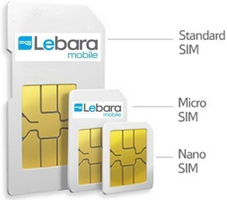 LebaraUK Sim Card PAYG Pay As You Go Trio Standard-Micro-Nano