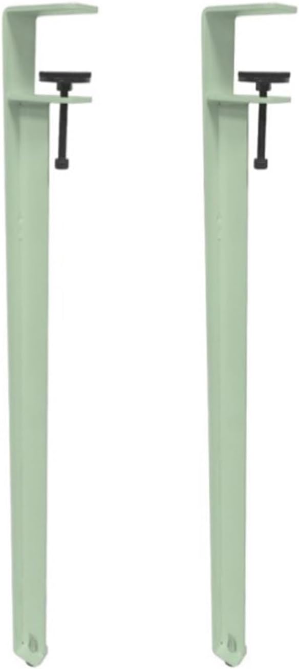 FENGSHOUU Metal Clamp Leg,F-Shaped Furniture Coffee Table Bar Legs,for DIY Console,No Punching Design to Protect The Desktop,with Floor Protectors (40cm(15.7in),Green)