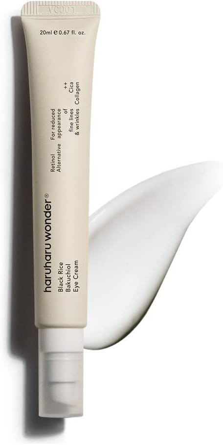 Haruharu Wonder Black Rice Bakuchiol Eye Cream 0.67 fl.oz / 20ml | Natural Retinol Alternative | Cruelty Free, EWG-Green