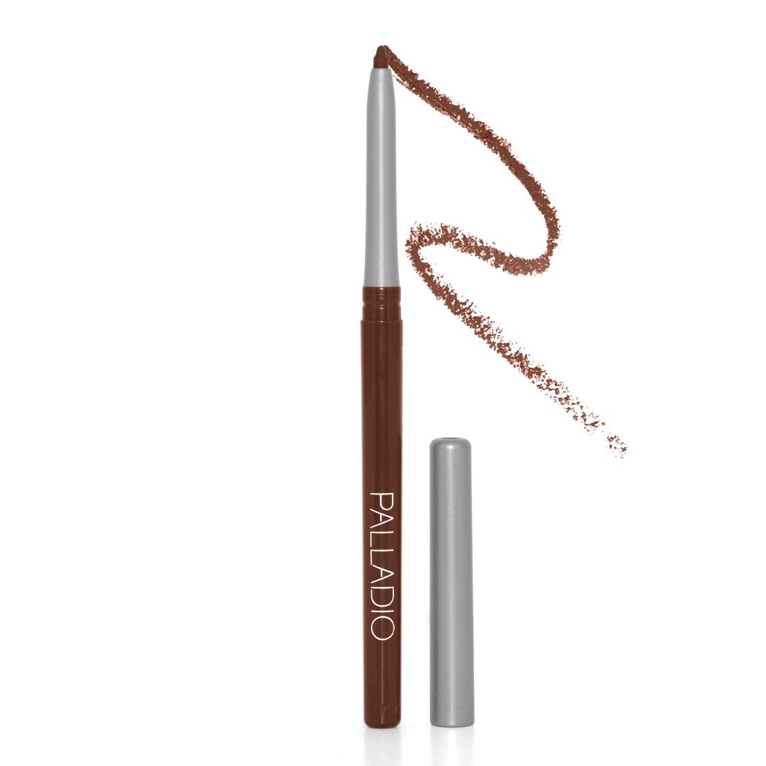 Palladio Retractable Waterproof Lip Liner High Pigmented and Creamy Color Slim Twist Up Smudge Proof Formula with Long Lasting All Day Wear No Sharpener Required, Coffee, 1 Count