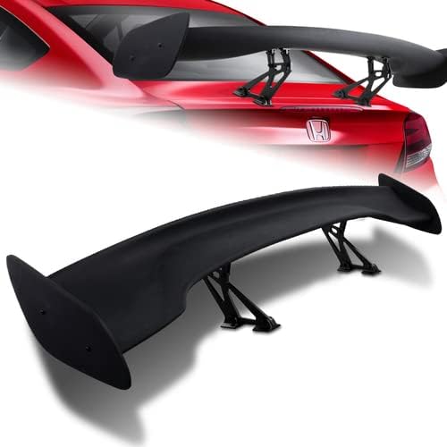 Universal 57" Type-3 ABS Adjustable GT Style Rear Trunk Spoiler Wing (Primer Black)
