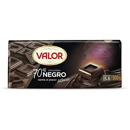 Valor. 70% Dark Chocolate. 300g (10.58oz). Pack of 10.