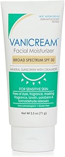 Vanicream Facial Moisturizer with SPF 30 - Mineral Sunscreen - 2.5fl oz - Formulated Without Common Irritants for Those with Sensitive Skin