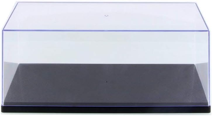 Acrylic Display Case (with 3 Background Designs), Black Base - ModelToyCars 9906BK - 1/24 Scale Accessory