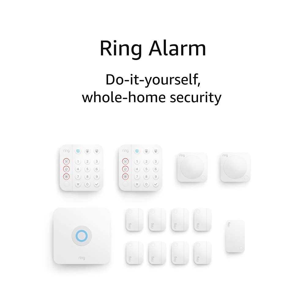 Ring Alarm 14-Piece Kit – Wireless Smart Home Security System | Expandable | Easy Setup | Mobile App Control | 24/7 Professional Monitoring | Alexa Compatible