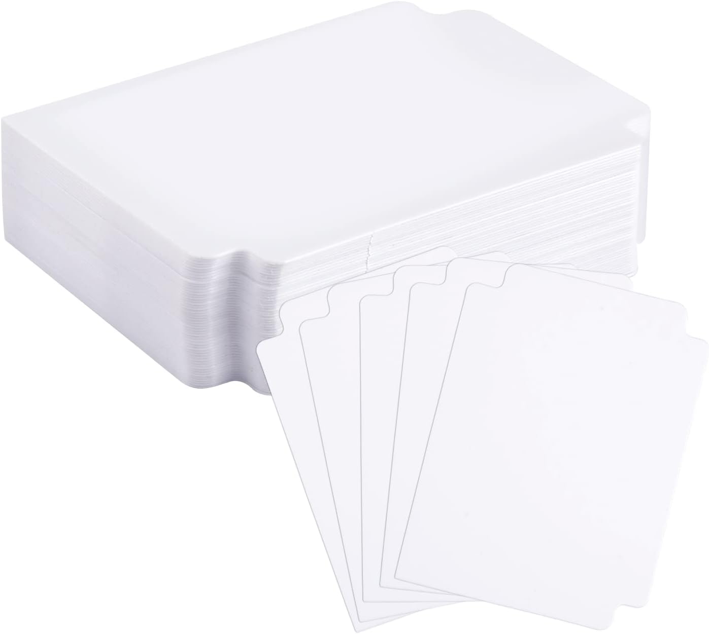 SAVITA 50pcs Card Sorting Dividers with Tabs, Plastic Divider Cards Separators for Games & Sports Supplies, 3.7x2.7in