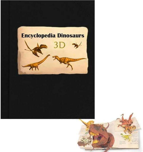 3D Encyclopedia Prehistorica Dinosaurs, Interactive Prehistoric Creatures Encyclopedia, Dinosaur Facts, 3D Pop-Up & Interactive Design